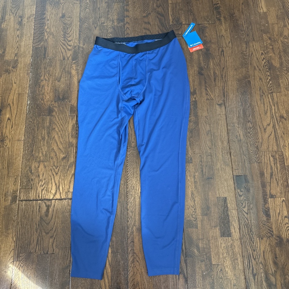 Columbia Mens Midweight Tight Omni-Heat Blue XM8946-433 L New